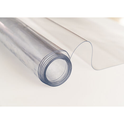 Tovaglia Antimacchia Plastificata PVC Trasparente Proteggi Tavolo, misura140x300coloreTrasparente