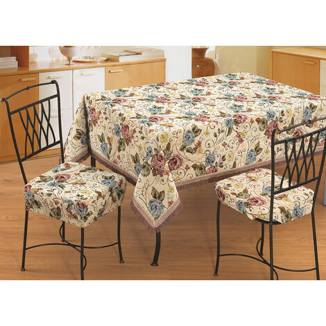 Copritavolo Salotto/Cucina Gobelin Lavorazione Jacquard Modello Aurora, misura140x220coloreDis. H