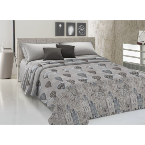 Copriletto Estivo Matrimoniale In Cotone Piquet 250 G/m² - Design Moderno WavyLeaf - 250x240 Cm - Foto 12
