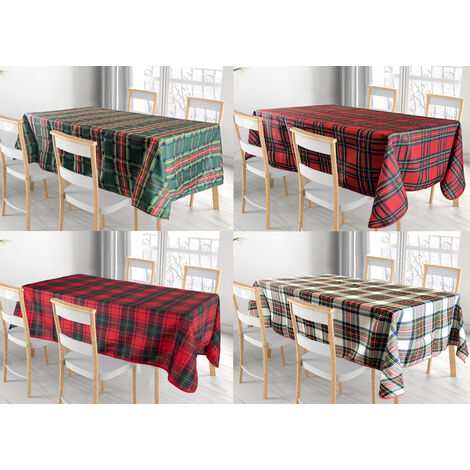 Tovaglia Cucina Soggiorno Antimacchia Idrorepellente Fantasie Tartan Splash, misura140x140cmcoloreVerde (1/5)