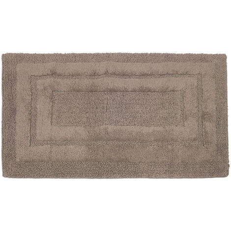 Tappeto Casa Bagno Cotone Spugna Morbida Tinta Unita Antiscivolo Sirio Castoro, misura55x100coloreCastoro