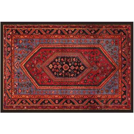 Tappeto Antiscivolo Stampa Digitale Linea Emozioni D'Oriente Dis. Mossul Rosso, misura104x154coloreRosso (1/5)