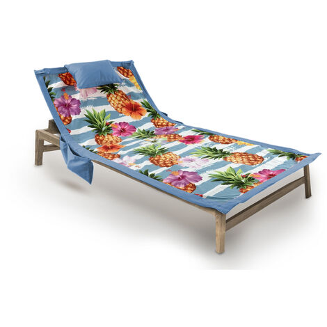 Cuscino Per Lettino Summer – Ecru, 194x60 Cm (72+50+72), Spessore 5 Cm, 2 Pezzi, Per Arredo Da Esterno Giardino