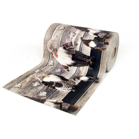 Tappeto Passatoia Antiscivolo Con Stampa Digitale Dis. Elfo Colore Marrone, misura50x230coloreMarrone (1/5)