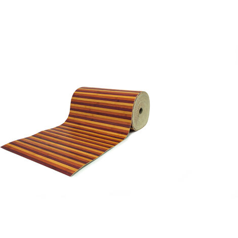 Tappeto Bamboo Passatoia Antiscivolo Degrad&egrave Colore Rosso, misura50x50coloreRosso