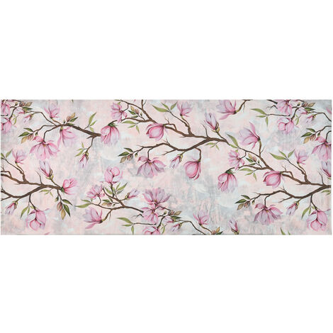 Tappeto Cucina Antiscivolo Stampa Digitale Emozioni Fantasia Magnolia Giapponese By Suardi, misura58x115coloreMagnolia Giapponese