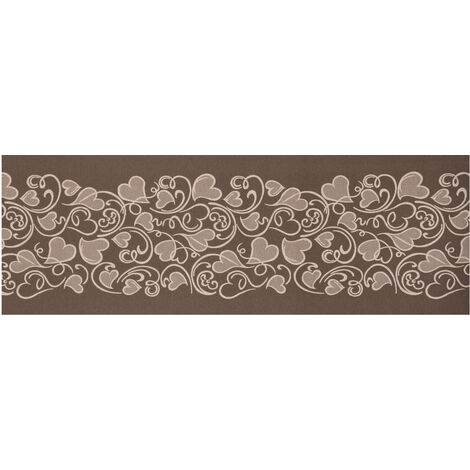 Tappeto Passatoia Tessuto Jacquard Linea Emozioni Disegno Amour Fango, misura57x400coloreFango (1/5)