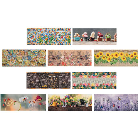 Tappeto Passatoia Cucina Antiscivolo Stampa Digitale Sprinty Varie Fantasie, misura52x115coloreProfumo