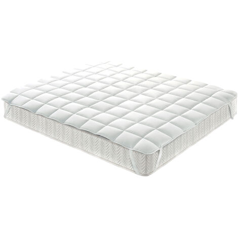 Topper Coprimaterasso Imbottito Antibatterico Correttore Materasso Fresh Cotton, misuraSingolocoloreTopper
