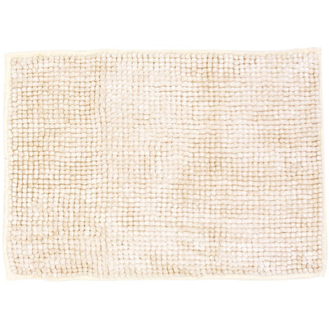 Tappeto Shaggy Bagno E Cucina Retro Antiscivolo In Microfibra Mod. Perla Crema, misura60x120coloreCrema