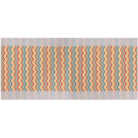 Tappeto Passatoia Tessuto Jacquard Linea Emozioni Dis. Zig Zag Twist Multicolor, misura57x180coloreMulticolor (1/5)