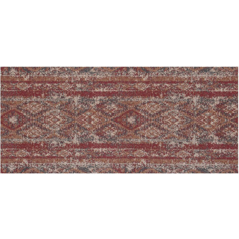 Tappeto Passatoia Tessuto Jacquard Linea Emozioni Disegno Persia Rosso, misura57x400coloreRosso (1/5)