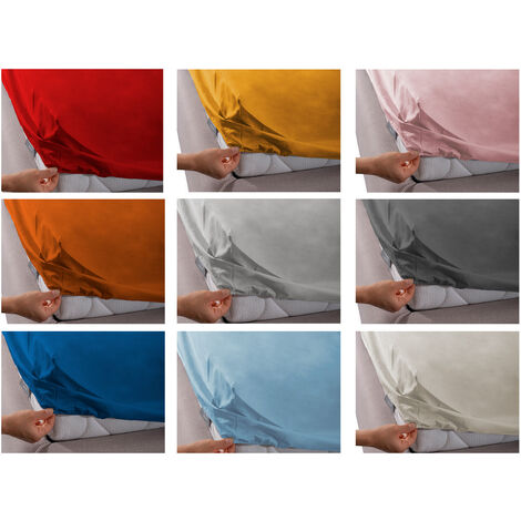 Lenzuolo Sotto Angoli Camper Roulotte 100% Cotone Tinta Unita PERSONALIZZABILE, misuraSingolocoloreArancio
