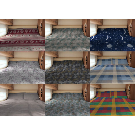 Completo Lenzuola Camper Roulotte 100% Cotone PERSONALIZZABILE Varie Fantasie, misuraSingolocoloreFoglia