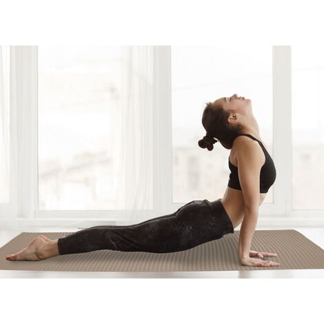 Tappetino Yoga Sport Ginnastica 65x200cm Antiscivolo Colore Tortora (1/5)