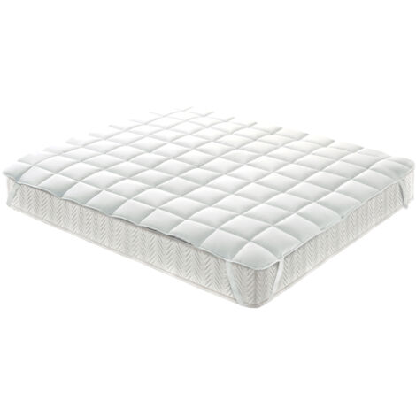 Topper Coprimaterasso Imbottito Antibatterico Correttore Materasso Fresh Cotton, misuraFrancesecoloreTopper
