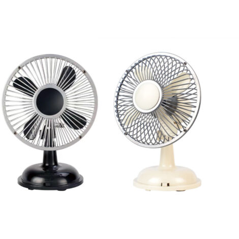 Ventilatore Da Tavolo Silenzioso Batteria Ricaricabile USB Modello Vintage, misuraVentilatorecolorePanna (1/3)