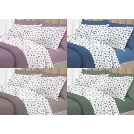 Completo Lenzuola Letto 100% Cotone Made Italy 3027 Disegno Dandy, misuraSingolocoloreBeige