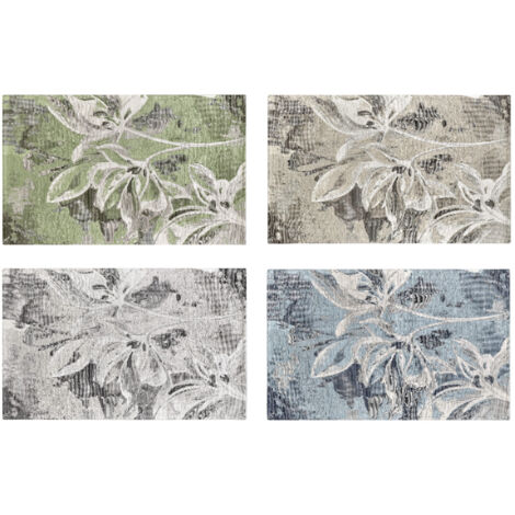 Tappeto Arredo Salotto Antiscivolo Scendiletto Camera Dis.Vanilla By Suardi, misura115x175coloreAzzurro