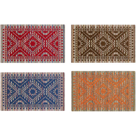 Tappeto Arredo Salotto Antiscivolo Scendiletto Camera Dis. Kenya By Suardi, misura65x220coloreBlu
