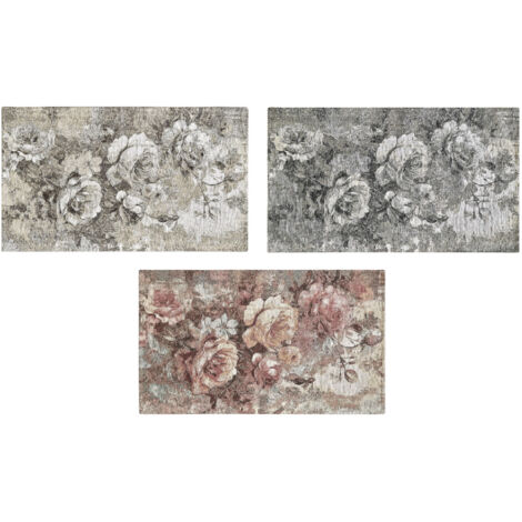 Tappeto Arredo Salotto Antiscivolo Scendiletto Camera Dis. Rose By Suardi, misura85x150coloreCipria