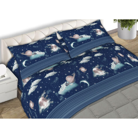 Co.Ingros.Tex - Completo Lenzuola In 100% Cotone Pesci Azzurro GI | Privalia