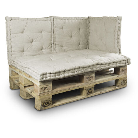 Cuscino Mattonella Per Seduta-Schienale Divani Pallet Cuscino Per Bancale, misura80x120coloreTortora