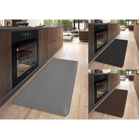 Tappeto Cucina Memory Ultrasoft Antiscivolo Impermeabile Tinta Unita Giulia, misura44x75coloreNero (1/5)