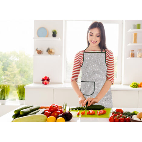 Grembiule Unisex In Tela Di Cotone E Lino Con 2 Grandi Tasche – Regolabile, Per Cucinare, Chef, Barbecue, Giardinaggio, Lavoro, 69,8x81,3 Cm