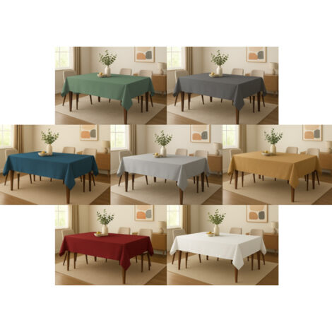Tovaglia Cucina Soggiorno Antimacchia Idrorepellente Linen, misura140x360cmcoloreBordeaux