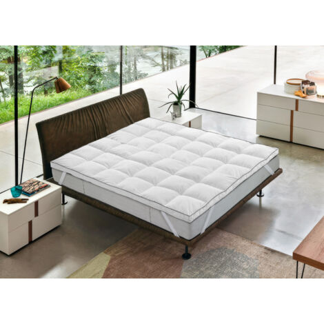 Topper Coprimaterasso Imbottito Antibatterico Correttore Materasso Polax, misura1 Piazza E MezzacoloreTopper (1/5)