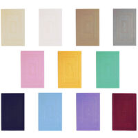 Tappeto Bagno Doccia Spugna Tinta Unita Torino Tappetino Super Assorbente In Cotone Pelo Corto Con Greca, misura45x60coloreRosa