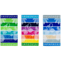 Telo Mare Jacquard Spugna Asciugamano Spiaggia Disegno Flamingo Family, misuraTelo MarecoloreBlu