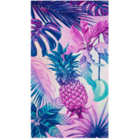 Telo Mare Grande 100x180 Spugna Spiaggia Piscina Maui Ananas Violet D12