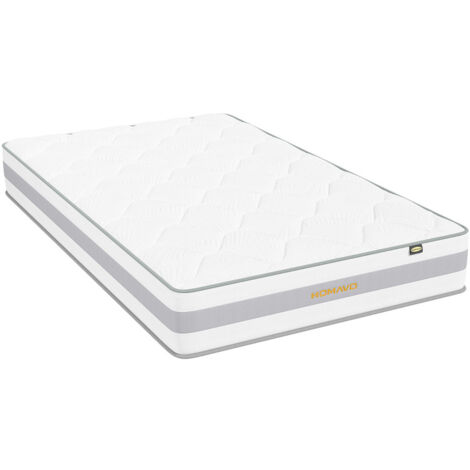 HOMAVO Matelas, Matelas à ressorts 90x190cm, 25cm épaisseur, Matelas orthopédique 7 zones, Certifié Oeko-Tex, dureté moyenne (A/B), Conçu ergonomiquement.