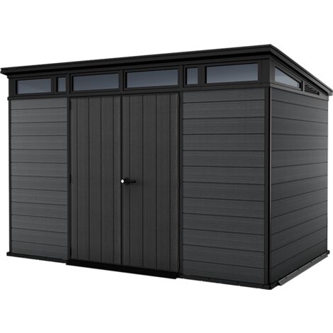 Keter Cortina 117 Gartenhaus - 342x218x226cm - Kunststoff - Grau - Evotech - wetterfest + wartungsfrei - 10 Jahre Herstellergarantie