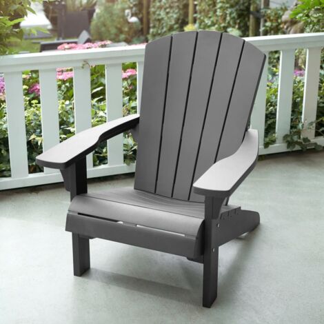 Keter Troy Adirondack Gartenstuhl - 85x80x96,5 cm - Grau