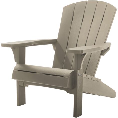 Keter Troy Adirondack Gartenstuhl - 85x80x96,5 cm – Sandfarben (1/5)
