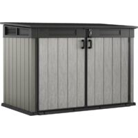 Keter Grande Store Aufbewahrungsschrank - 190.5x109.3x132.5cm - Kunststoff - Hellgrau - einzigartige Holzoptik - leicht zu reinigen