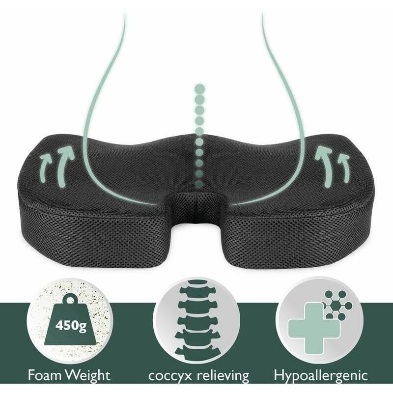 YIDOMDE Coussin Coccyx Orthopédique - Bouée Médicale Ergonomique en Gel et  Mousse à Mémoire de Forme