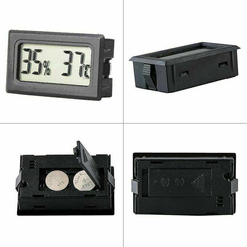 Lot De 5 Thermomètres Hygromètres Numériques - Mini Format Pour Intérieur - Température Et Humidité - Noir