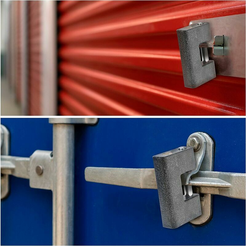 Cadenas Exterieur Ultra Robuste avec 4 Clés - Gros Cadenas Monobloc en  Acier Solide Trempé - Manille de 12mm d'Épaisseur - Protège Portes de  Garages, Containers, Barrières et Entrepôts 