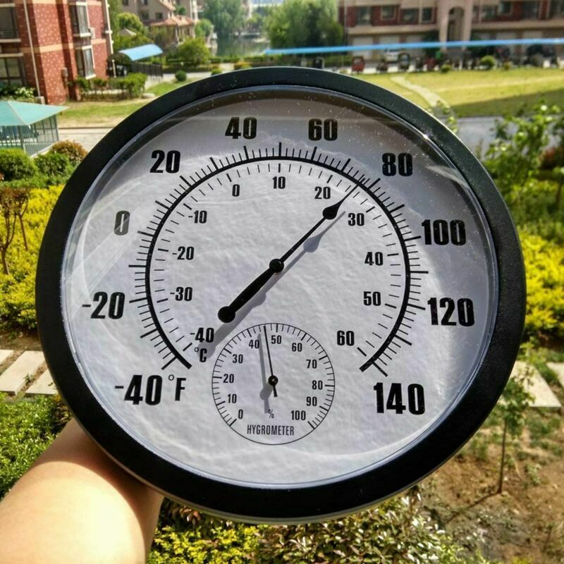 Thermomètre d'intérieur et d'extérieur, type moderne, avec sonde réglable  en degrés Celsius ou Fahrenheit, affichage des degrés minimum ou maximum :  : Terrasse et Jardin