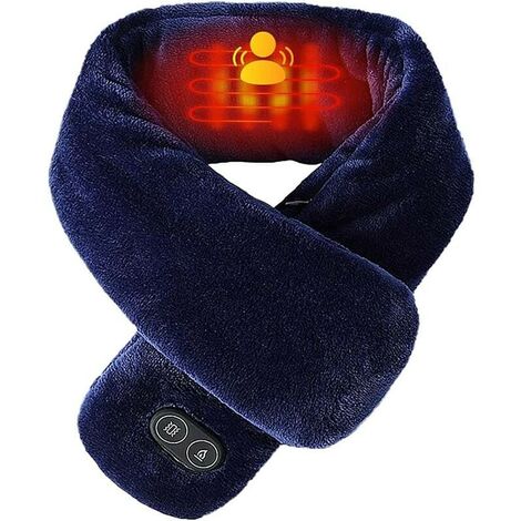 Echarpe chauffante électrique Femmes Écharpe chauffante USB avec coussin  chauffant pour le cou Châle lavable Cou doux et chaud pour hommes