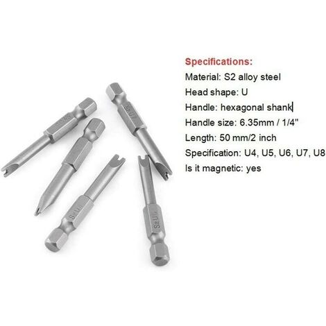 4 Embouts De Tournevis Triangle - Tailles 1.8/2.0/2.3/2.7 Mm, Longueur 50 Mm - Neuf