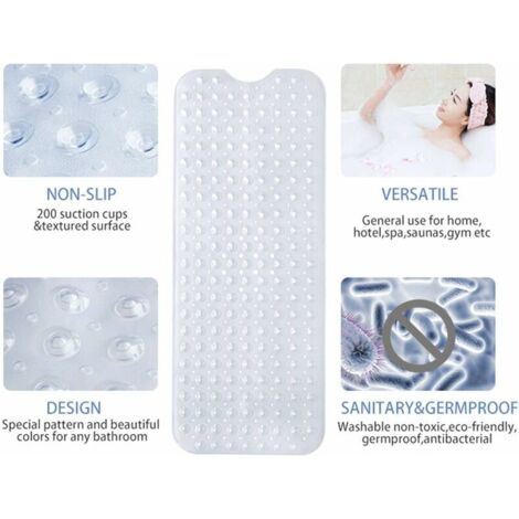 Tapis de Baignoire, Identités 818053 Extra-Long Crème, antidérapant | Leroy Merlin