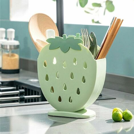 Porte-ustensiles De Cuisine En Céramique Beige – Rangez Jusqu’à 15 Couverts Facilement - 7