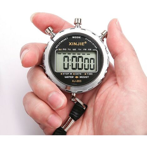 Chronomètre étanche numérique portable LCD minuterie chronographe