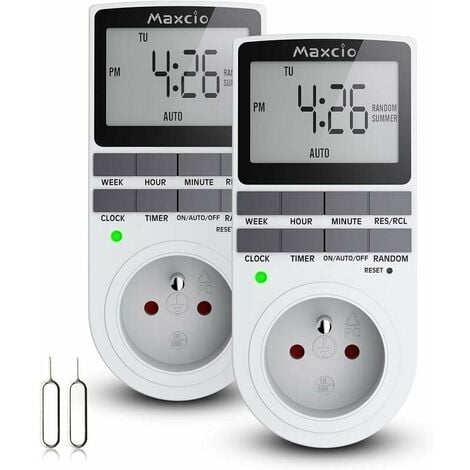 Thermostat avec minuteur à fonction diurne et nocturne et prise