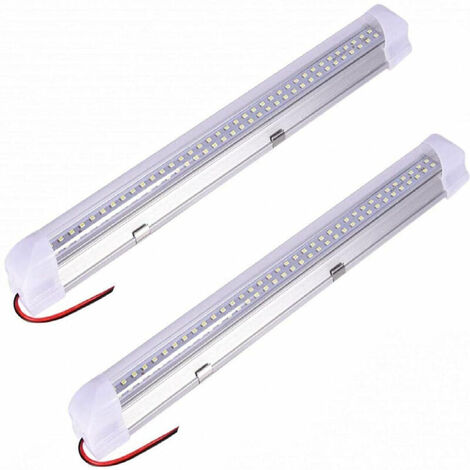 Barre LED Néon Intérieure 12V – 72 LED, 4.5W, Lumière Blanche 500 Lm | Avec Interrupteur, Pour Voiture, Camping-car, Bateau
